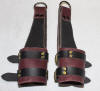 Burgundy Bull hide EW cuffs